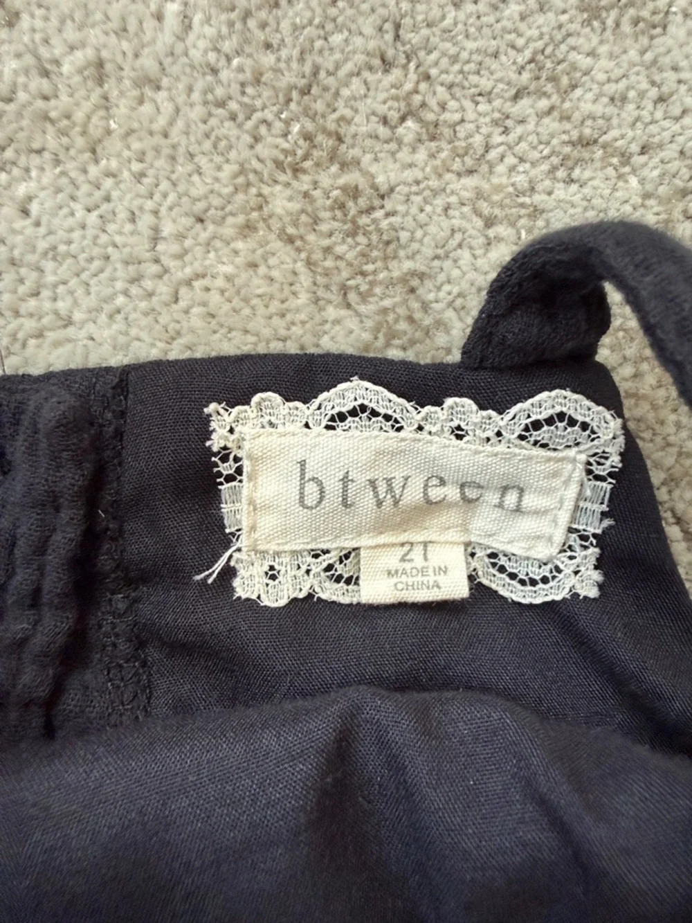 BTWEEN girls Black Daisy Crochet Tank & Shorts Set - Picture 2 of 4